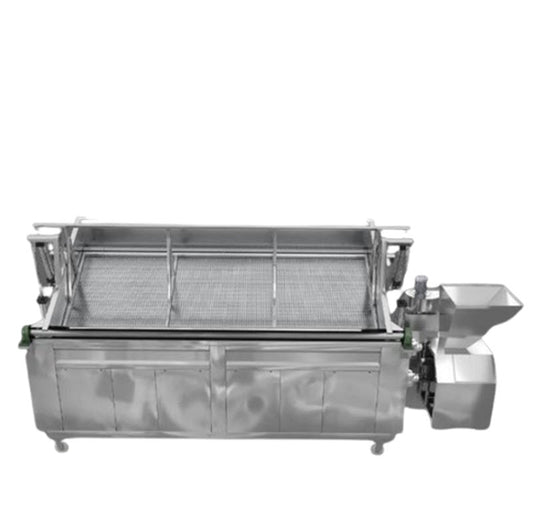 เครื่องทอดอาหารอัตโนมัติ ขนาดสี่เหลี่ยม ใช้ทอดไก่ ขาไก่ ปลาแห้ง วัสดุเกรดอาหาร