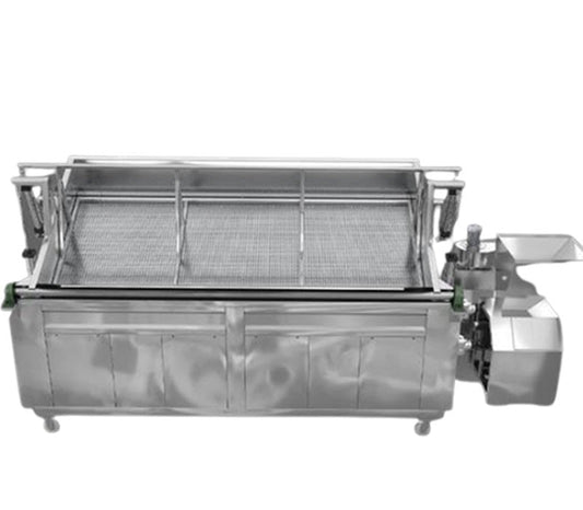 เครื่องทอดอัตโนมัติสำหรับทอดหมูทอด ไก่ ขาไก่ ปลา ขนาดสี่เหลี่ยม วัสดุเกรดอาหาร