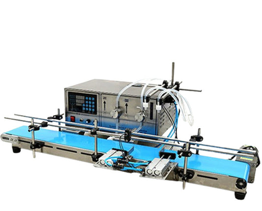 เครื่องบรรจุของเหลวอัตโนมัติ รุ่น银泰双头磁力泵 ขนาดทนทานสำหรับน้ำมัน, น้ำส้มสายชู, น้ำมันหอมระเหย