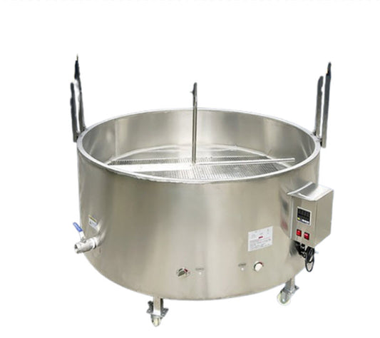 เครื่องทอดเต้าหู้แก๊สอัตโนมัติ ขนาดใหญ่ หม้อทอดกลม ความจุสูง ใช้งานเชิงพาณิชย์