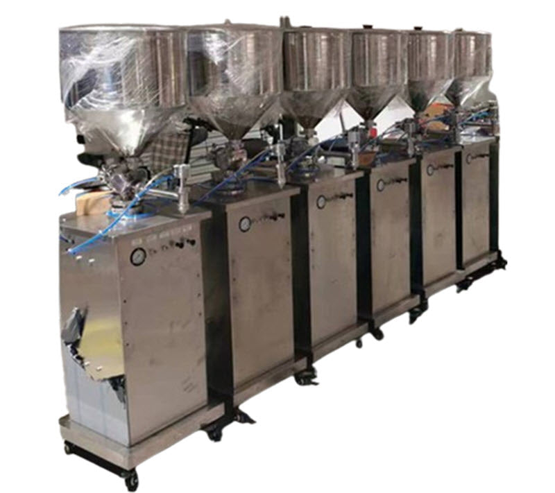 เครื่องบรรจุของเหลวแบบตั้งโต๊ะ แบบอัดอากาศ สำหรับเครื่องสำอาง น้ำผึ้ง น้ำมันงา ขนาดกะทัดรัด