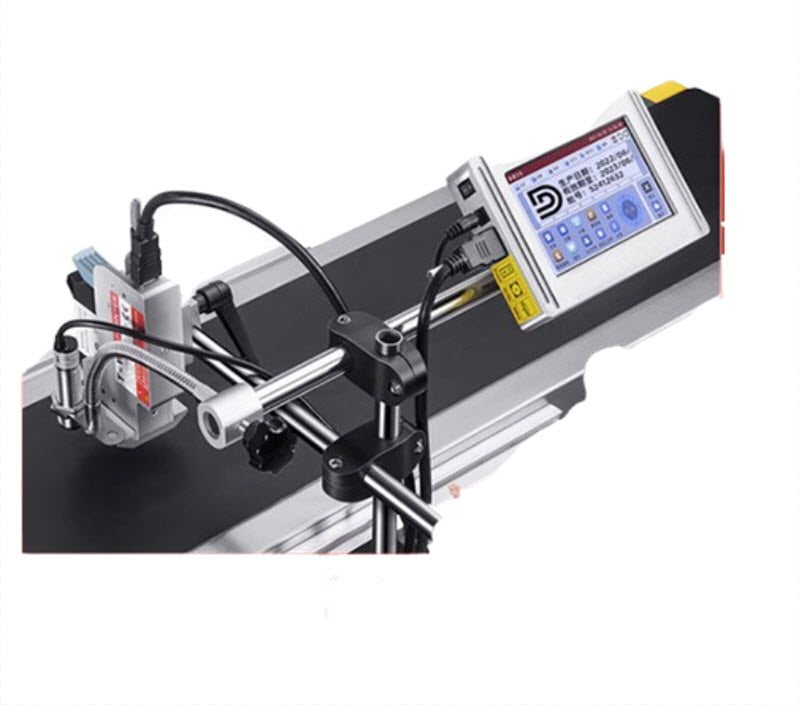 เครื่องพิมพ์รหัสบาร์โค้ดอัตโนมัติ รุ่นสูงความเร็ว สำหรับผลิตวันหมดอายุ สินค้าอาหาร หน้ากาก และขวดเหล้า