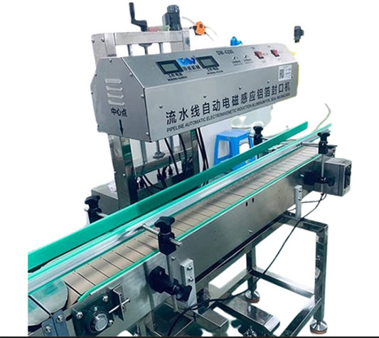 เครื่องปิดฝาอลูมิเนียมฟอยล์อัตโนมัติ รุ่นเชิงพาณิชย์ สำหรับขวดน้ำมันและน้ำผึ้ง