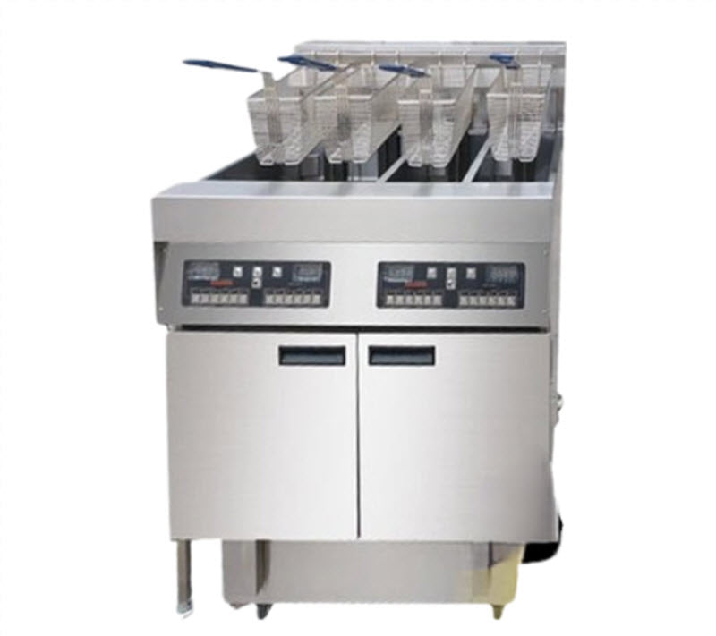 เตาทอดไฟฟ้าสูง 2 ถัง ขนาดใหญ่ รุ่นเชิงพาณิชย์ สำหรับทอดอาหาร