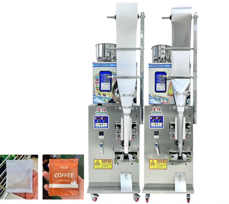 เครื่องบรรจุผงสมุนไพรและชาทรีมิติ ขนาดเล็ก รุ่นทำกาแฟแพ็คเกจ 3 ด้าน