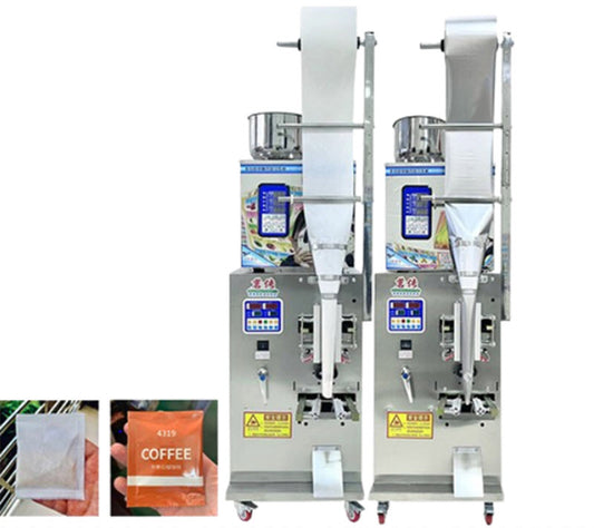 เครื่องบรรจุผงสมุนไพรและชาทรีมิติ ขนาดเล็ก รุ่นทำกาแฟแพ็คเกจ 3 ด้าน