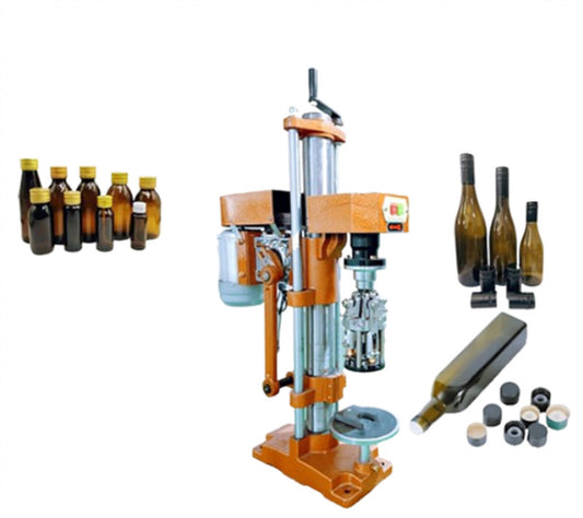 เครื่องปิดฝาอัตโนมัติ รุ่นใหม่ 2025 สำหรับขวดน้ำมันมะกอก ขนาดเล็ก วัสดุอลูมิเนียม