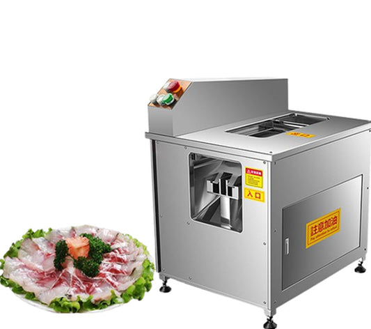เครื่องหั่นปลาสไลด์อัตโนมัติ ขนาดเล็ก สำหรับร้านค้า รุ่นไฟฟ้า หั่นปลาเค็มและปลาดำ