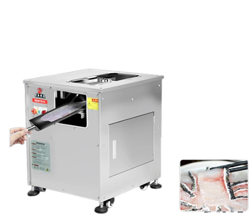 เครื่องตัดปลาอัตโนมัติ ขนาดเล็ก รุ่นเชิงพาณิชย์ สำหรับทำปลาและเนื้อ รุ่นสีดำ