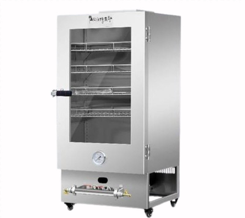 เตาอบรมควันเชิงพาณิชย์ รุ่นสูงสุด ใช้ทำอาหารรมควัน ไก่ ไข่ เต้าหู้ ขนาดกะทัดรัด พร้อมรถเข็น