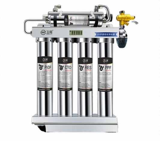 เครื่องกรองน้ำ RO สแตนเลส สำหรับร้านชานมและกาแฟ รุ่นเชิงพาณิชย์ ขนาดใหญ่ กรองน้ำสะอาด