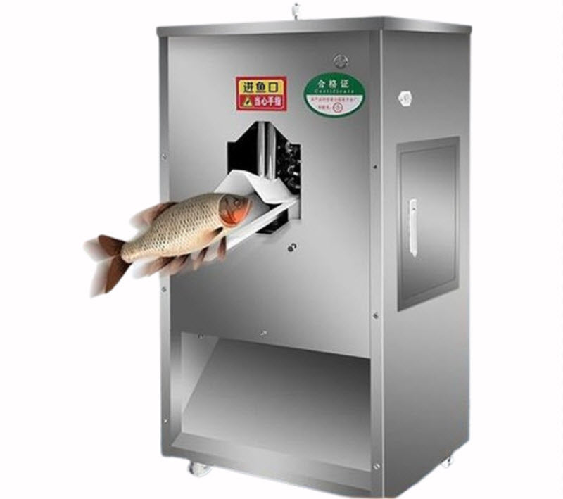 เครื่องฆ่าปลาอัตโนมัติ รุ่นเปิดหลัง-ลอกเกล็ด ขนาดพาณิชย์ สำหรับปลาเช่น ปลานิลและปลาสวาย