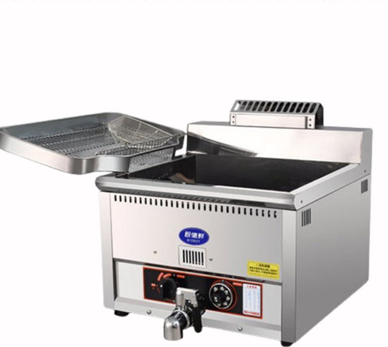 หม้อทอดแก๊สเชิงพาณิชย์ ขนาดพกพา ควบคุมอุณหภูมิ เหมาะสำหรับทอดไก่และอาหารจานด่วน