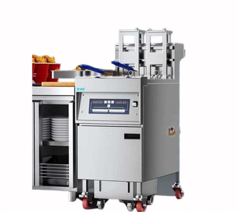 เครื่องทอดไฟฟ้าอัตโนมัติ รุ่นยืน ตั้งได้ ขนาดพาณิชย์ เหมาะสำหรับทอดไก่และเบอร์เกอร์【ส่งฟรีฮ่องกง】