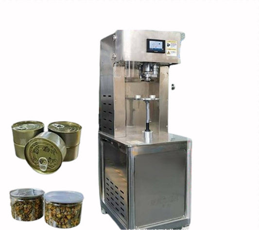 เครื่องปิดผนึกกระป๋องกึ่งอัตโนมัติ สำหรับกระป๋องพลาสติกและกระป๋องเหล็ก ขนาดพกพา รุ่นปรับแต่งได้