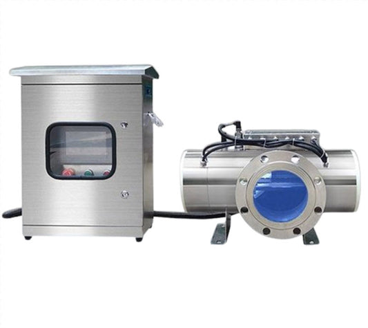 เครื่องฆ่าเชื้อ UV สำหรับสระว่ายน้ำ รุ่นท่อผ่านน้ำ ขนาดกลาง ใช้สำหรับฆ่าเชื้อในน้ำประปา