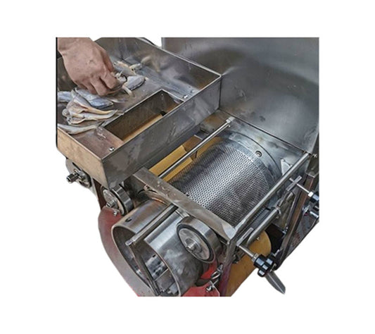 เครื่องแยกเนื้อปลาและกุ้งอัตโนมัติ ขนาดเล็ก รุ่นแยกก้างปลาและเนื้อปลา