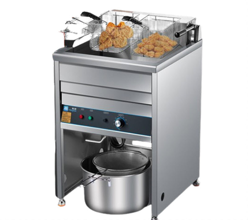 หม้อทอดไฟฟ้าเชิงพาณิชย์ รุ่นใหม่ ขนาดใหญ่ ทำความสะอาดง่าย เหมาะสำหรับทอดไก่ มันฝรั่งทอด