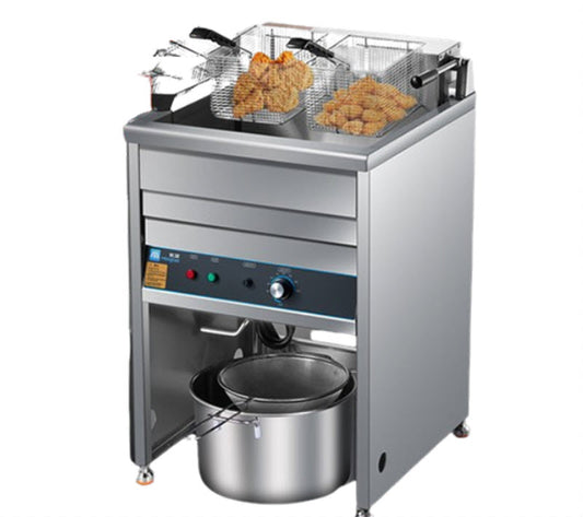 หม้อทอดไฟฟ้าเชิงพาณิชย์ รุ่นใหม่ ขนาดใหญ่ ทำความสะอาดง่าย เหมาะสำหรับทอดไก่ มันฝรั่งทอด