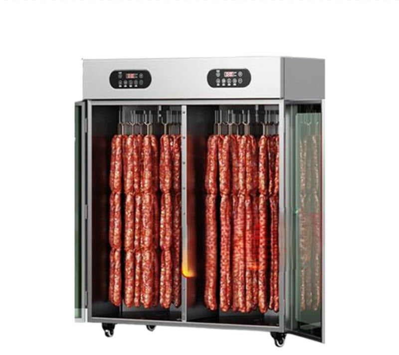 เครื่องอบแห้งอาหารแบบหมุน สำหรับทำไส้กรอก, เนื้อ, ปลา ขนาดกะทัดรัด ใช้งานง่าย