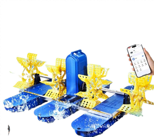 ปั๊มเพิ่มออกซิเจนสำหรับบ่อปลาและกุ้ง ขนาดใหญ่ รุ่นออโต้ วัสดุคุณภาพสูง ระบบใบพัด