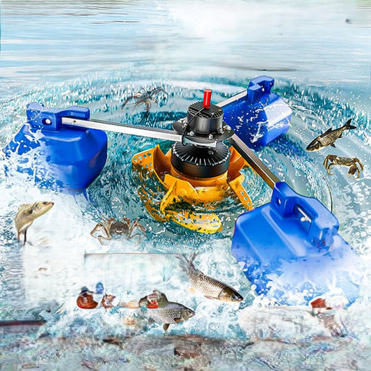 ปั๊มออกซิเจนหมุนเวียน 220V รุ่นใบพัดอัตโนมัติ สำหรับบ่อปลา ขนาดใหญ่ 380W