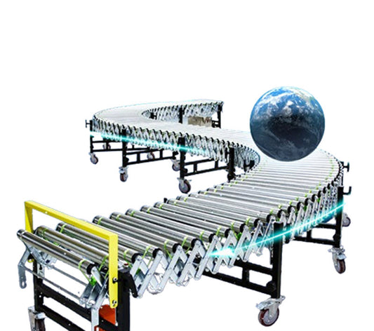 สายพานลำเลียงแบบลูกกลิ้งไฟฟ้า ขนาด 1.5 ม. สำหรับขนส่งสินค้าและการขนถ่ายสินค้า