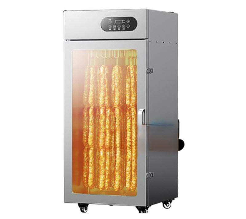 เครื่องอบแห้งอาหารแบบหมุนสำหรับทำไส้กรอก, เนื้อแห้ง, ปลา, กุ้ง ขนาด 40L รุ่นมืออาชีพ