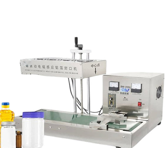 เครื่องปิดฝาอัตโนมัติ ระบบแม่เหล็กไฟฟ้า สำหรับขวดพลาสติก/แก้ว ขนาดกะทัดรัด เชิงพาณิชย์