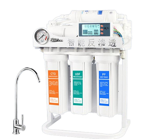 เครื่องกรองน้ำ RO 1200G ขนาดใหญ่ 800G สำหรับบ้านและร้านน้ำชาไม่มีถัง ระบบการกรองน้ำบริสุทธิ์