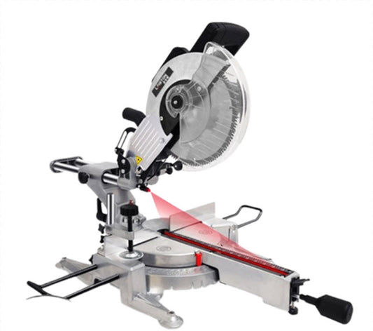 เครื่องตัดเลเซอร์อลูมิเนียม 10-12 นิ้ว รุ่นมัลติฟังก์ชัน ขาตั้งไม้ ปรับมุมได้