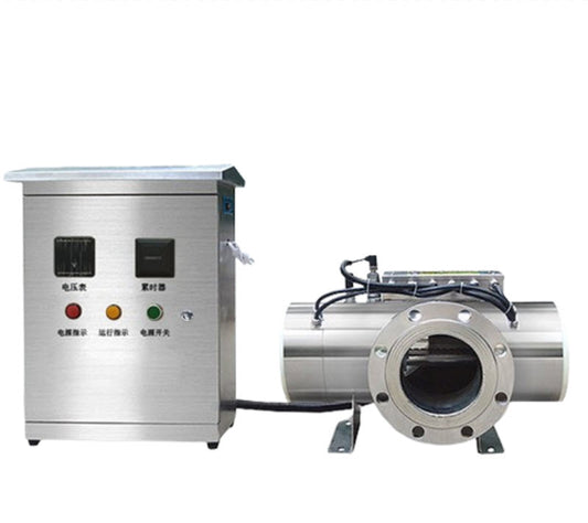 เครื่องฆ่าเชื้อ UV แบบกลางสำหรับสระว่ายน้ำ ระบบกำจัดคลอรีน ขนาดท่อ 1 นิ้ว ใช้งานง่าย