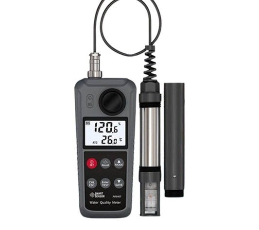 เครื่องตรวจสอบคุณภาพน้ำหลายฟังก์ชัน รุ่น AR8407 สำหรับการเพาะเลี้ยงสัตว์น้ำ - ตรวจสอบค่าออกซิเจน, แอมโมเนีย, pH, และไนไตรต์