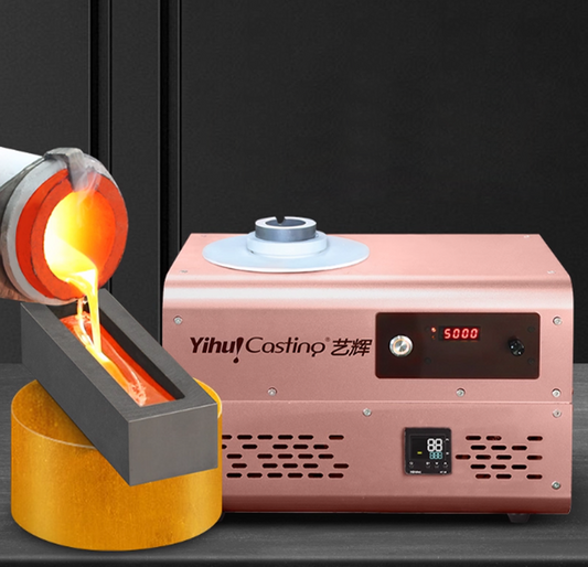 เครื่องหลอมโลหะดิจิตอลขนาดเล็ก สำหรับทอง เงิน ทองแดง อุณหภูมิสูง ใช้งานในบ้าน