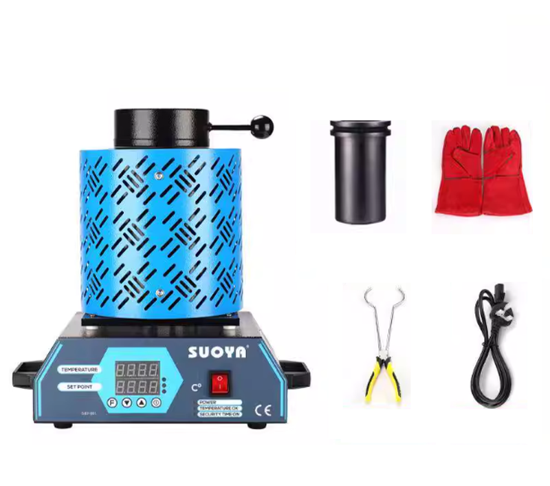 เตาเผาโลหะขนาดเล็ก รุ่นสูงอุณหภูมิ สำหรับหลอมทอง เงิน ทองแดง อลูมิเนียม ขนาดกระทัดรัด