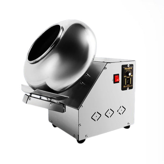 เครื่องเคลือบเมล็ดจีนขนาดเล็ก สำหรับการผลิตขนม พร้อมฟังก์ชันอบและขัดเงา