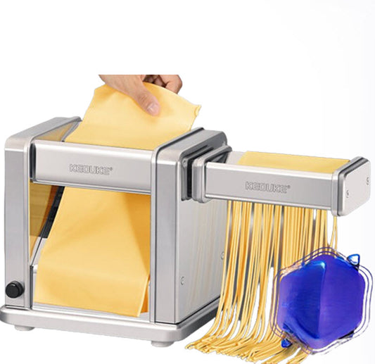 เครื่องทำเส้นก๋วยเตี๋ยวไฟฟ้า ขนาดเล็ก สแตนเลส ใช้งานง่าย สำหรับทำแป้งเกี๊ยวและเส้นบะหมี่