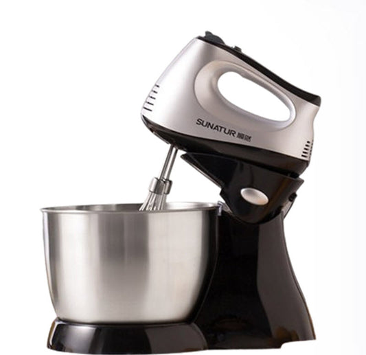 เครื่องตีไข่ไฟฟ้าแบบตั้งโต๊ะและมือถือ ขนาดเล็ก สำหรับทำเค้กและครีม รุ่น顺然 กำลังไฟ 15%