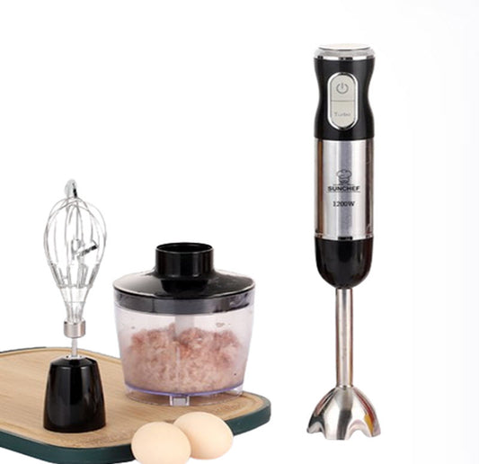 เครื่องปั่นมือถือ 1200W สำหรับทำอาหาร ขนาดพกพา เหมาะสำหรับบดเนื้อ คั้นน้ำ ทำขนม