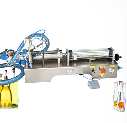 เครื่องบรรจุของเหลวอัตโนมัติ รุ่นนอน ขนาดกะทัดรัด ระบบพีเนียม ไฮดรอลิก พร้อมฟังก์ชันการตั้งค่าปริมาณ