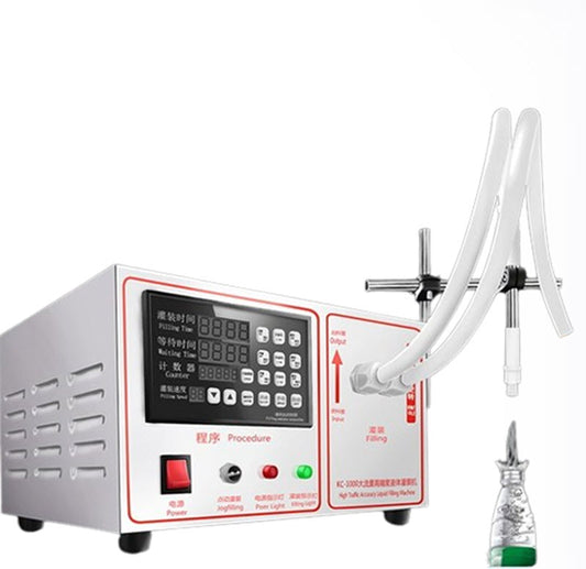 เครื่องบรรจุของเหลวอัตโนมัติ KC-1000 ขนาดเล็ก บรรจุไวน์ เครื่องดื่ม น้ำขนมซักผ้า ความแม่นยำสูง
