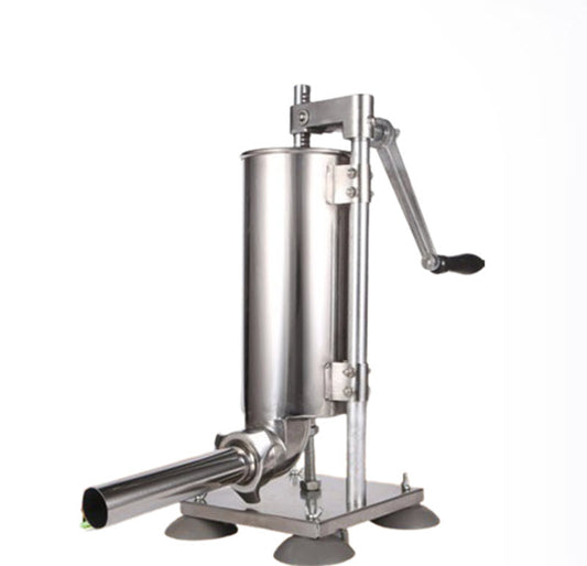 เครื่องทำไส้กรอกมือหมุน รุ่นตั้งโต๊ะ สแตนเลส สำหรับบ้านและธุรกิจ ขนาดกะทัดรัด