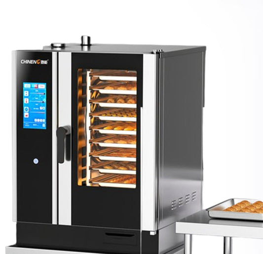 เตาอบไอน้ำแบบพาณิชย์ รุ่นใหญ่ ระบบหมุนเวียนอากาศ สำหรับอบ-นึ่ง-ย่าง ขนาดใหญ่