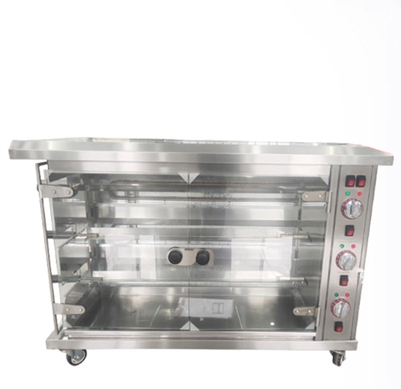 เตาอบไก่ย่างอัตโนมัติ รุ่นออร์ลีน ร็อคก์แนวตั้ง ใช้แก๊ส สำหรับธุรกิจ ขนาดกะทัดรัด