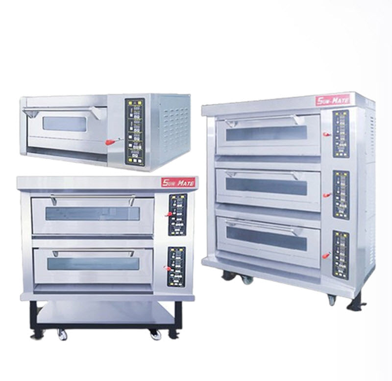 เตาอบไฟฟ้าเชิงพาณิชย์ 3 ชั้น รุ่นซานไมท์ ขนาด 1-3 ชั้น สำหรับอบเค้ก ขนมปัง พิซซ่า