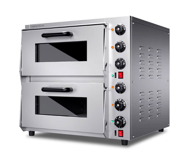 เตาอบไฟฟ้าขนาดใหญ่ 2 ชั้น 2 ถาด รุ่น拓奇 สำหรับทำพิซซ่า ขนมไข่ และขนมปัง