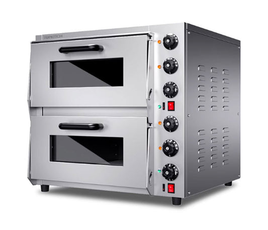 เตาอบไฟฟ้าขนาดใหญ่ 2 ชั้น 2 ถาด รุ่น拓奇 สำหรับทำพิซซ่า ขนมไข่ และขนมปัง