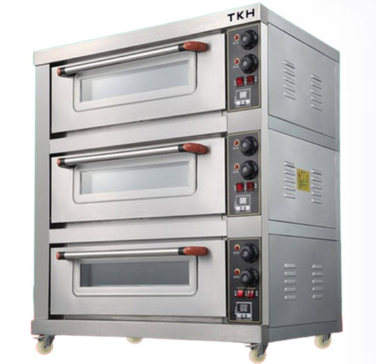 เตาอบไฟฟ้าขนาดใหญ่ TKH อังกฤษ 3 ชั้น 6 ถาด สำหรับเค้ก พิซซ่า ขนมไหว้พระจันทร์ รุ่นพิเศษ