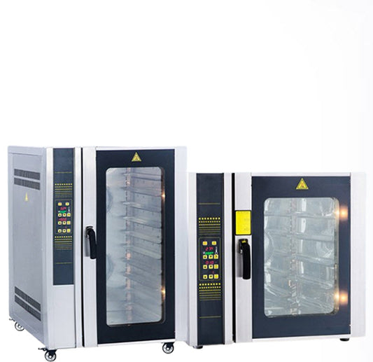 เตาอบลมร้อนแบบตั้งโต๊ะ 5/8/10 ถาด สำหรับอบขนมปัง เค้ก รุ่นมืออาชีพ ร้อนเร็ว มีฟังก์ชันพ่นไอน้ำ