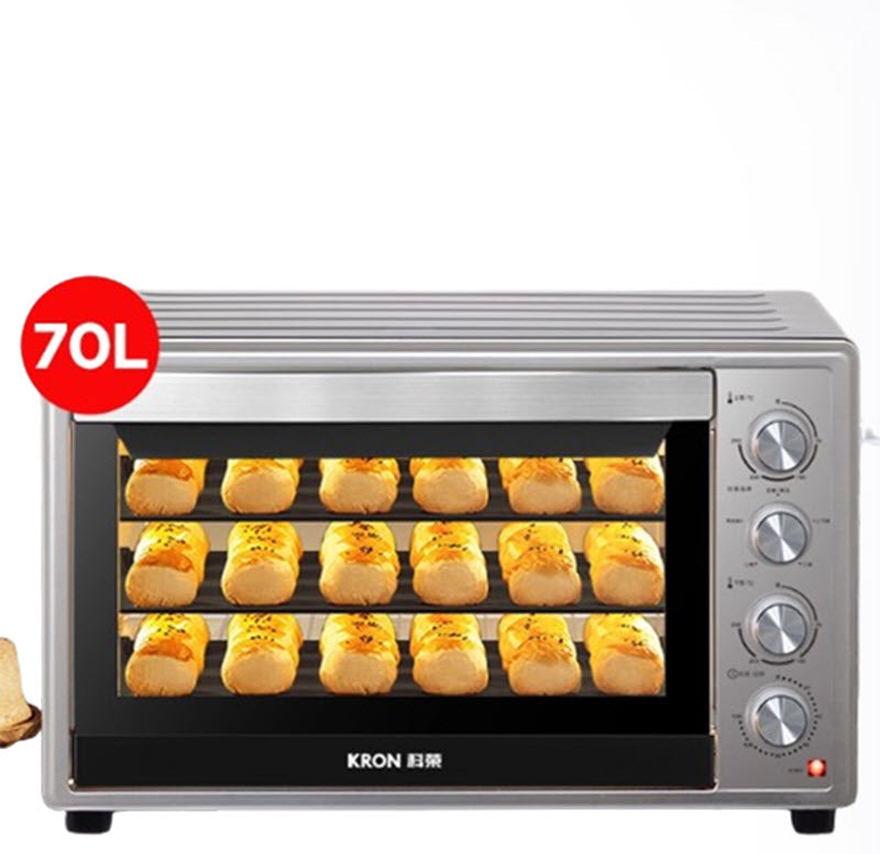 เตาอบไฟฟ้า 70L รุ่น科荣 แบบผสมอบลมร้อน ใช้ในบ้าน สำหรับเบเกอรี่ ระบบหมุนเวียนอากาศ